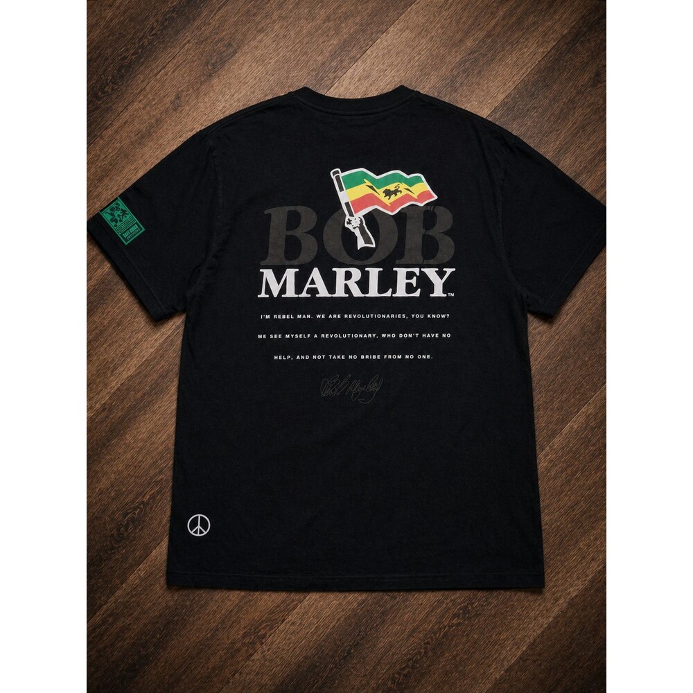 BOB MARLEY REGGAE GRAPHIC TEE L DOUBLE SIDED EMBROIDERED SHOE PALACE